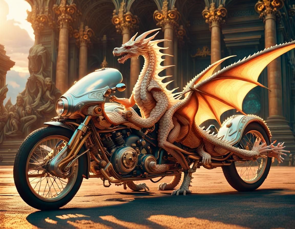 Surreal Cartoon Dragon in Detailed 3D Render