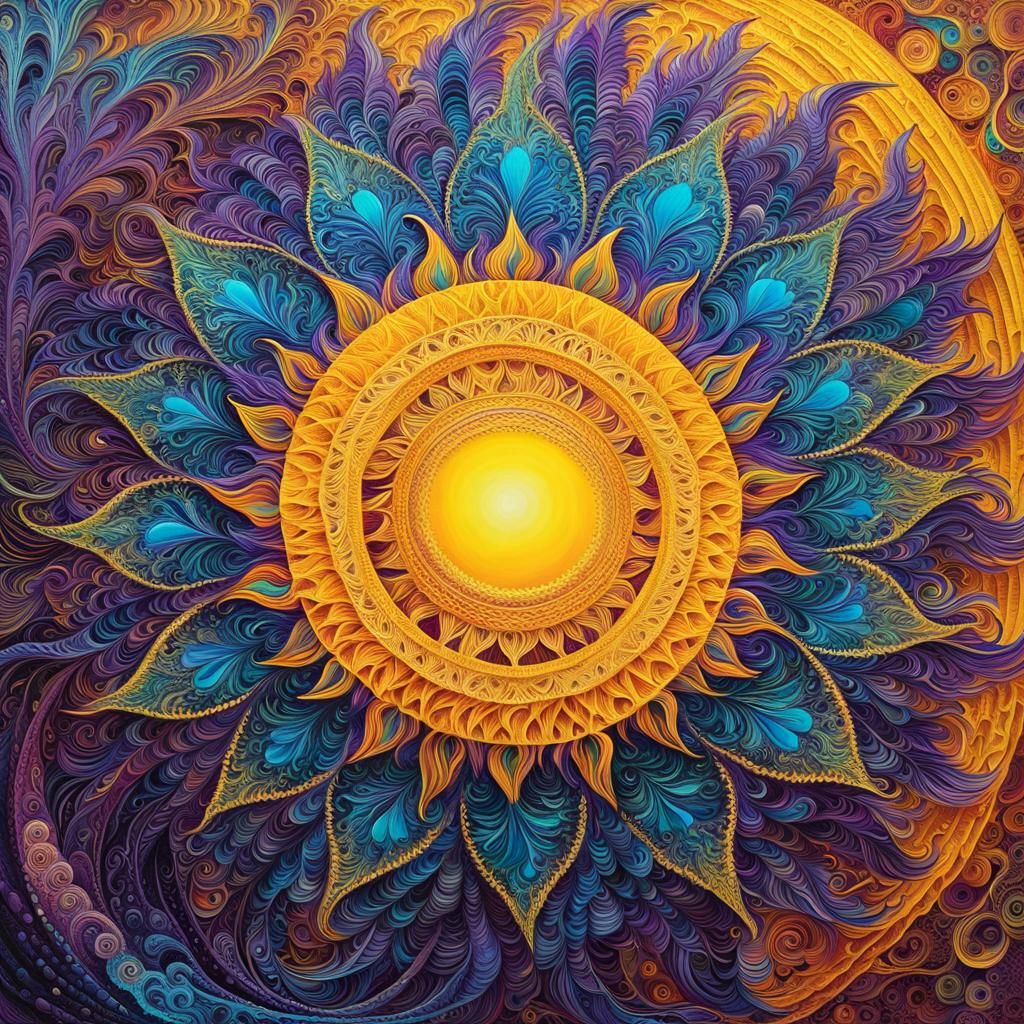 Phoenix and Sun in Hypermaximalist Style