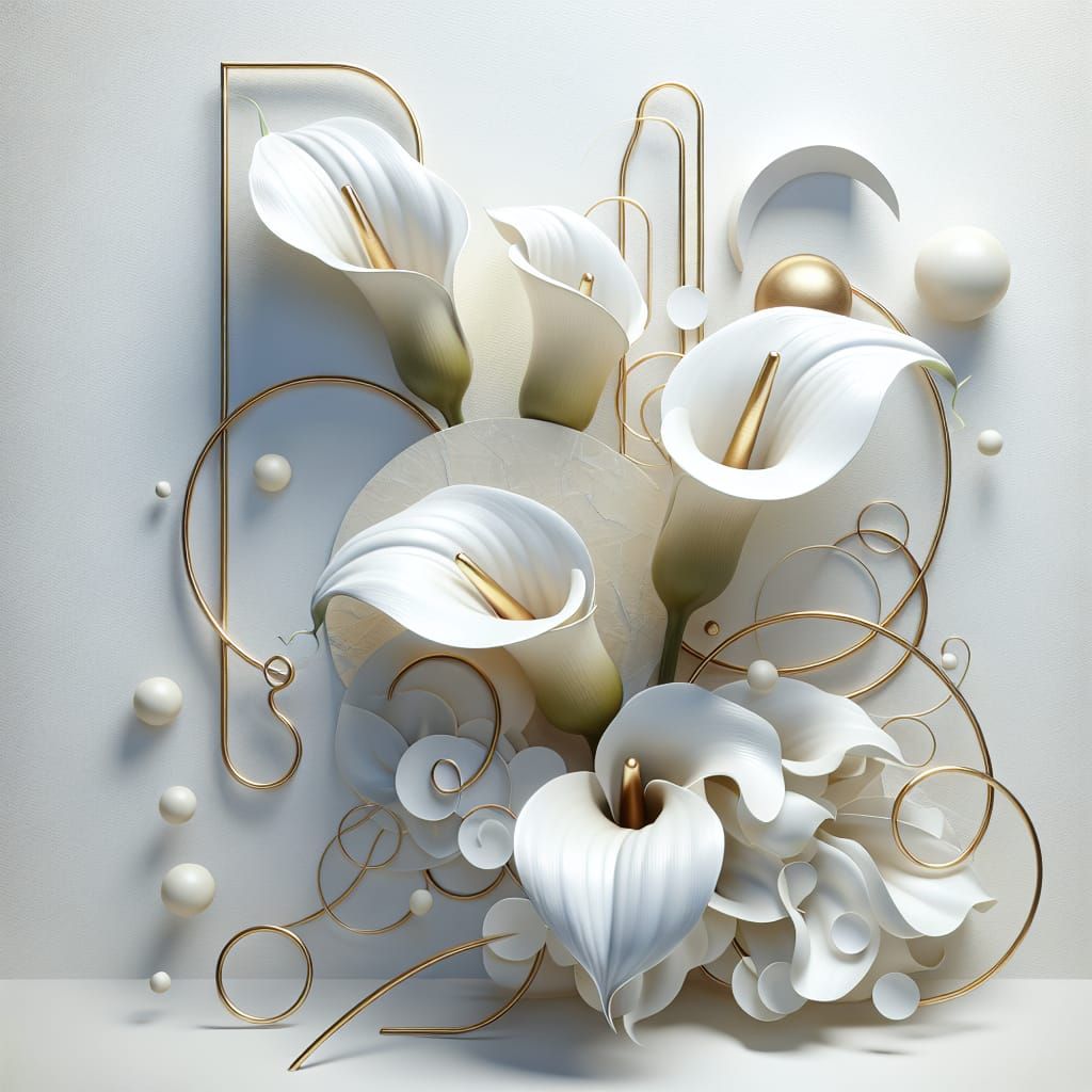 Ethereal Symbol in White and Gold