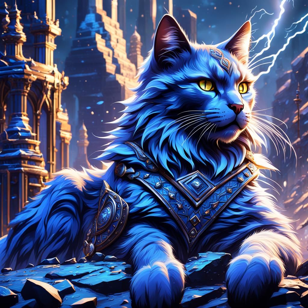 Thunderstar Warrior Cat Fantasy Concept Art