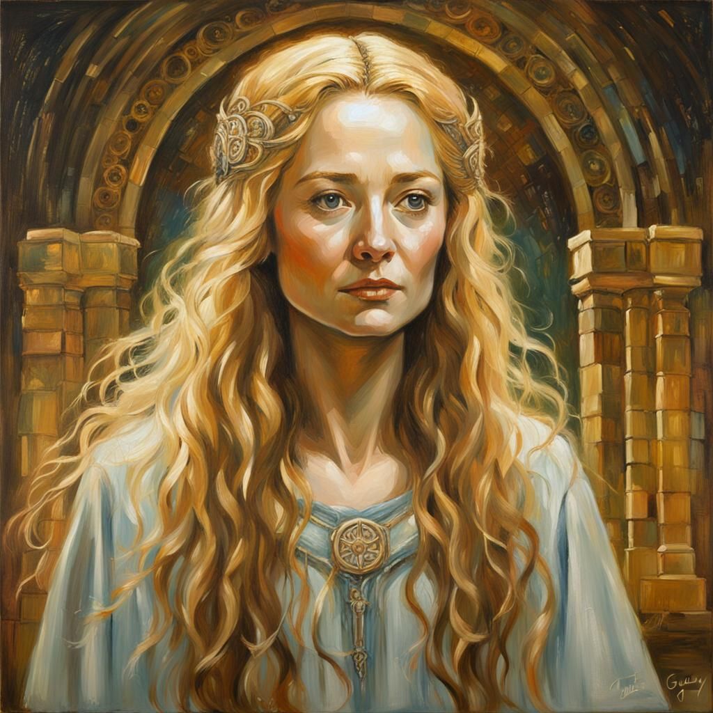 Galadriel as Renaissance Oil Painting