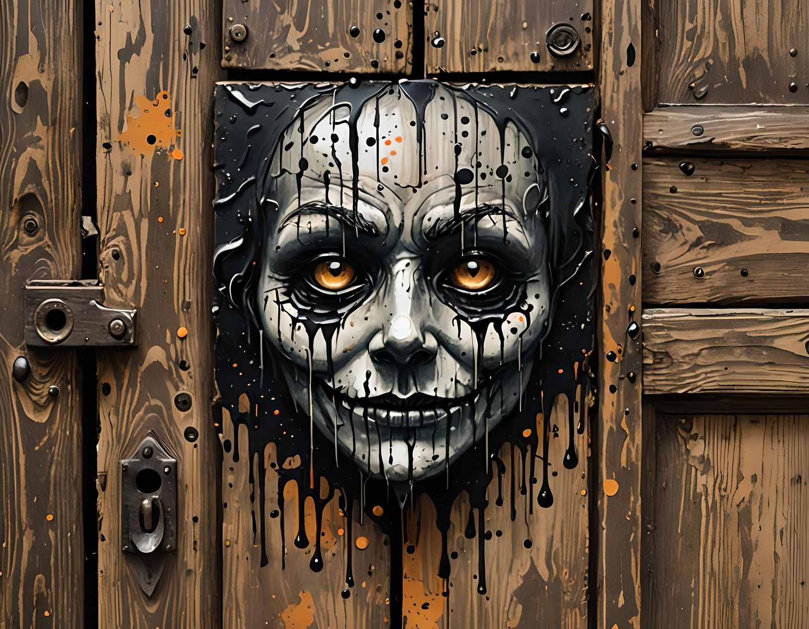 Spooky October Painting with Dripping Ink