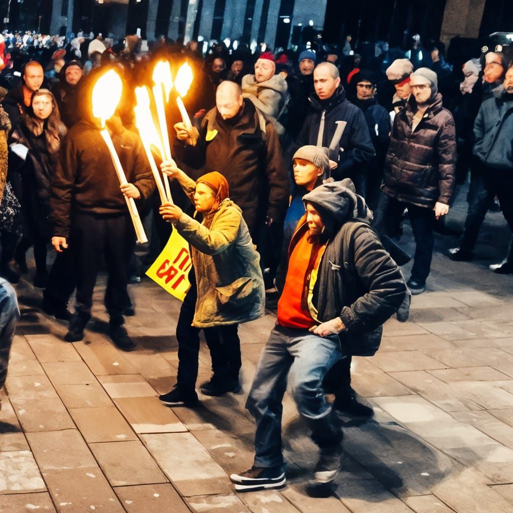 Protes against deliberate starvation of the innocents.