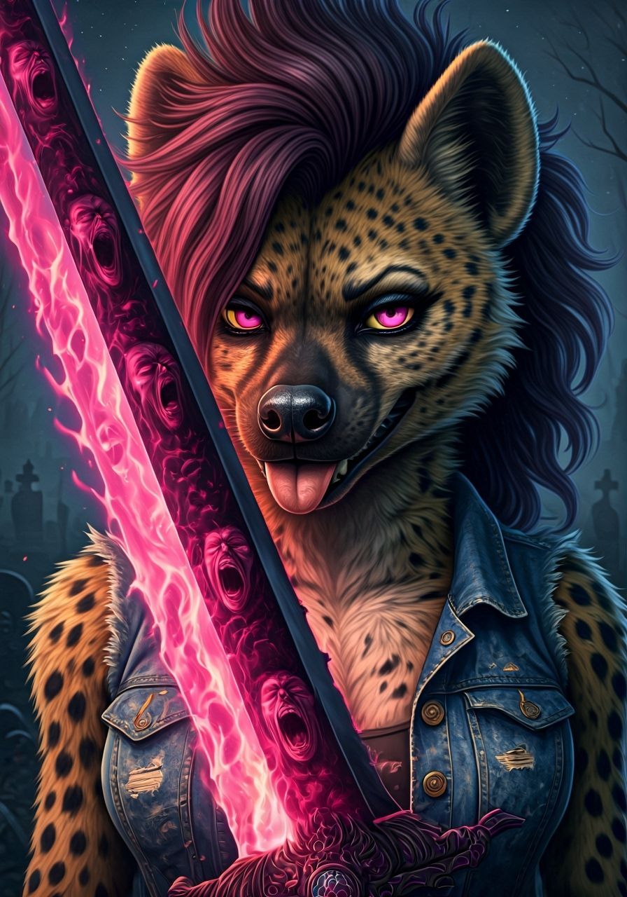 Accursed Black Claymore Blazing with Tormented Souls