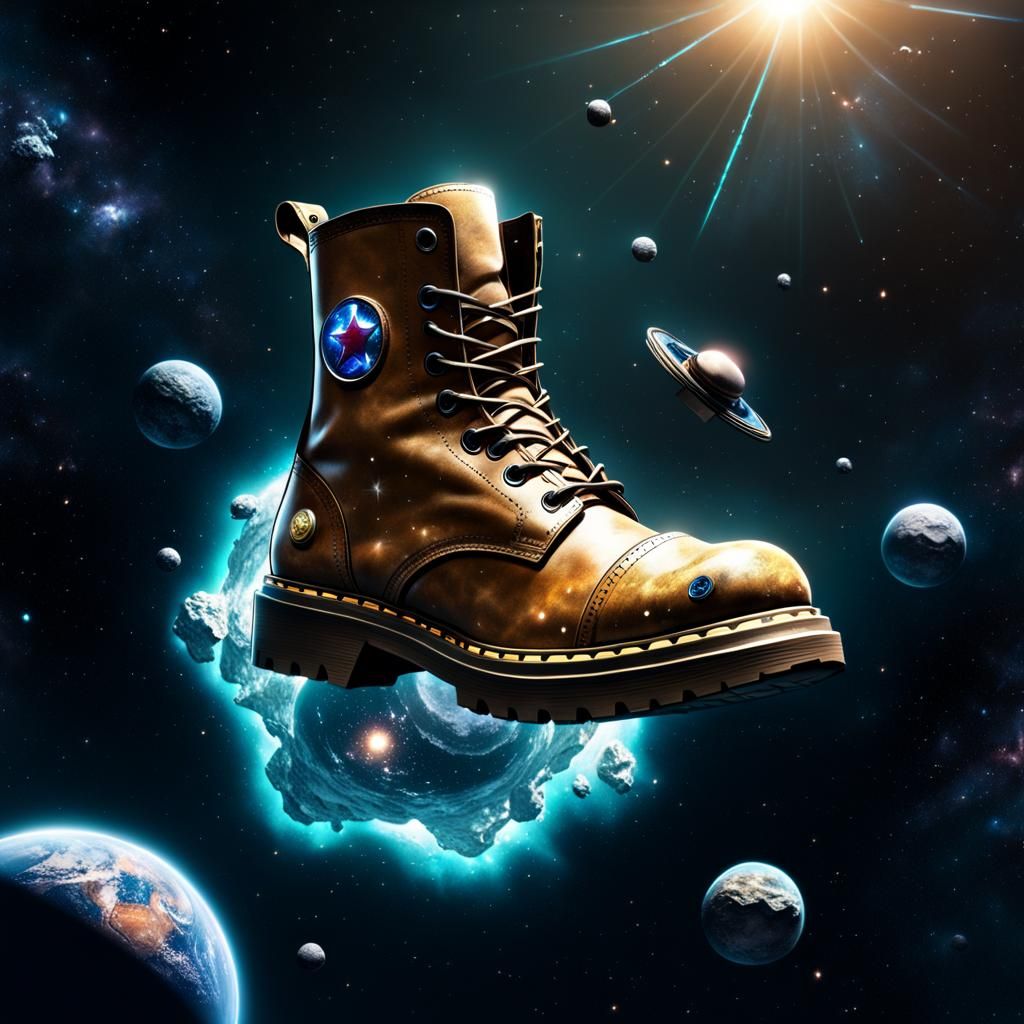 Cosmic Boot: A Cinematic Still Life in Space