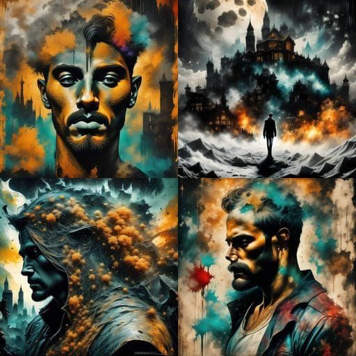 Ethereal Surrealism in a Celestial Landscape