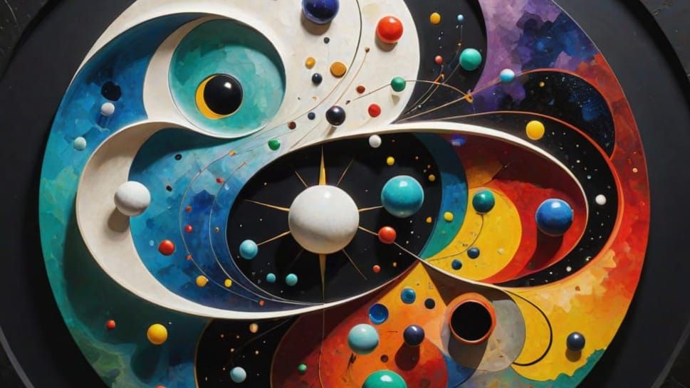 Surreal Cosmos Unfolds in Iridescent Plasma Vortex