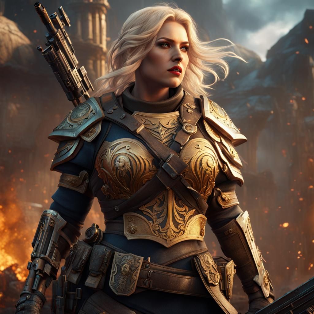 Plus Size Warrior Woman: Fantasy Concept Art