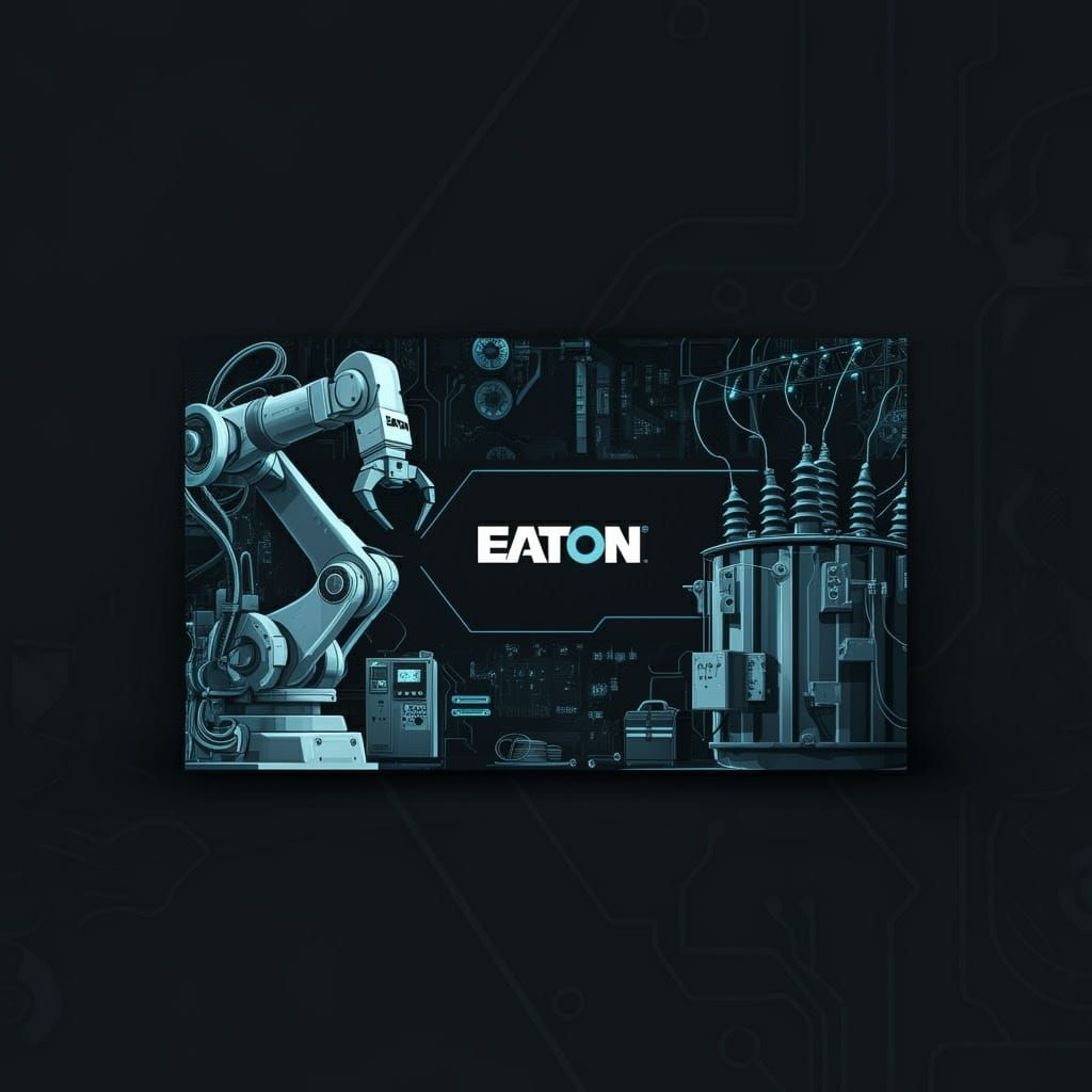 Futuristic Business Card in Eaton Blue
