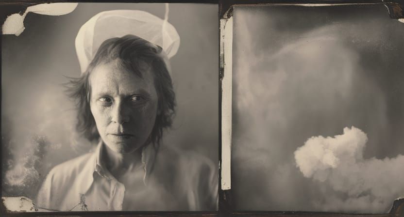 Unknown nurse on wetplate