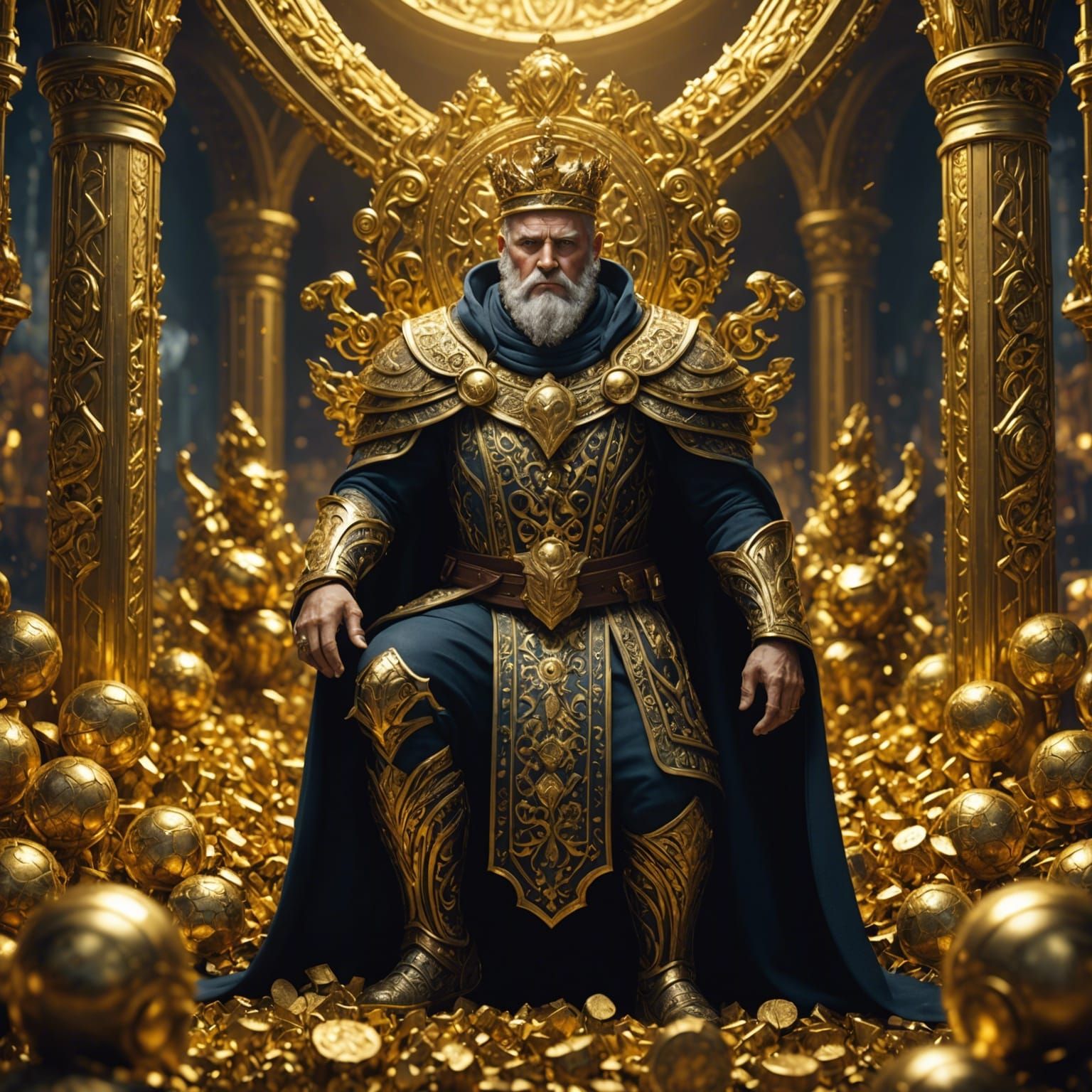 King Midas' Golden Touch: Fantasy Concept Art