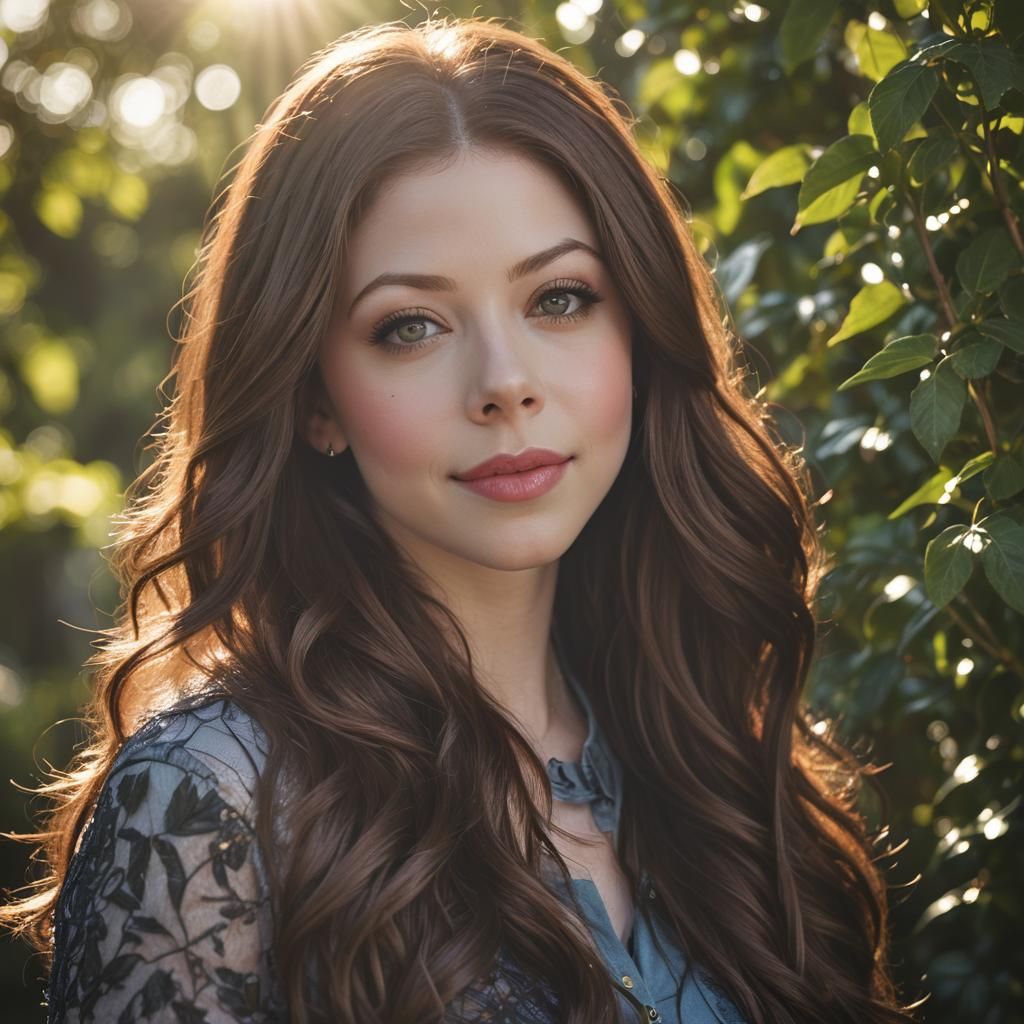 Youthful Woman Portrait with Bokeh and Natural Lighting