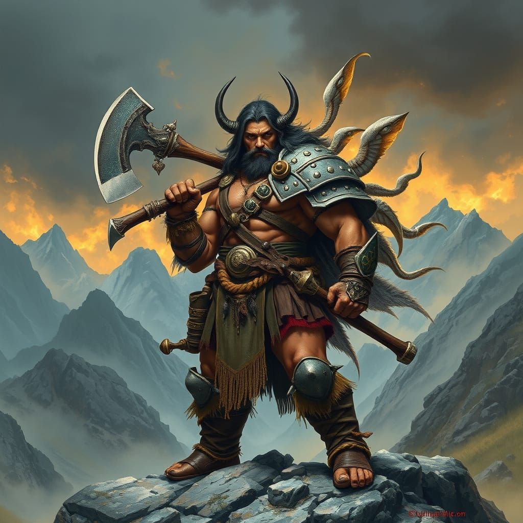 Stout Strig Barbarian Unleashes Ancient Power in Majestic Mo...