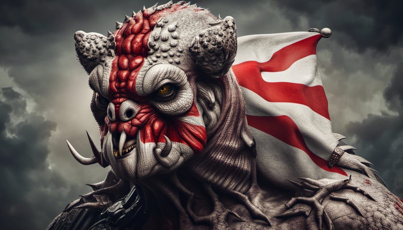 Indonesian Supervillain Monster in Hyperrealistic Style