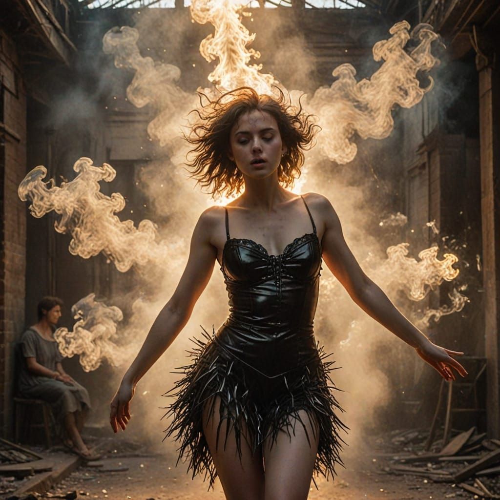 Cyberpunk Landscape Drenched in Vibrant Sunlight