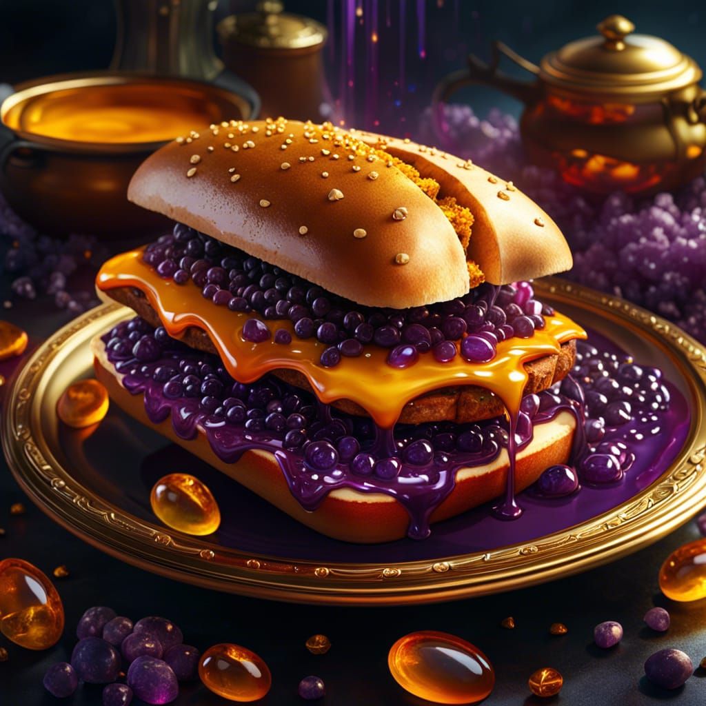 Gourmet Sandwich with Amethyst and Amber Gravy