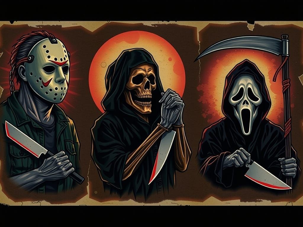 Gothic Horror Tattoo Flash Sheet