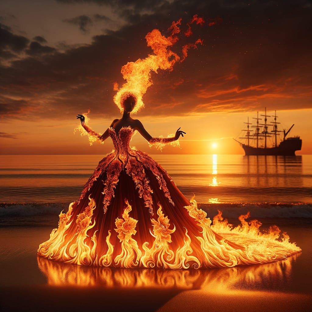Designer Fire Dress