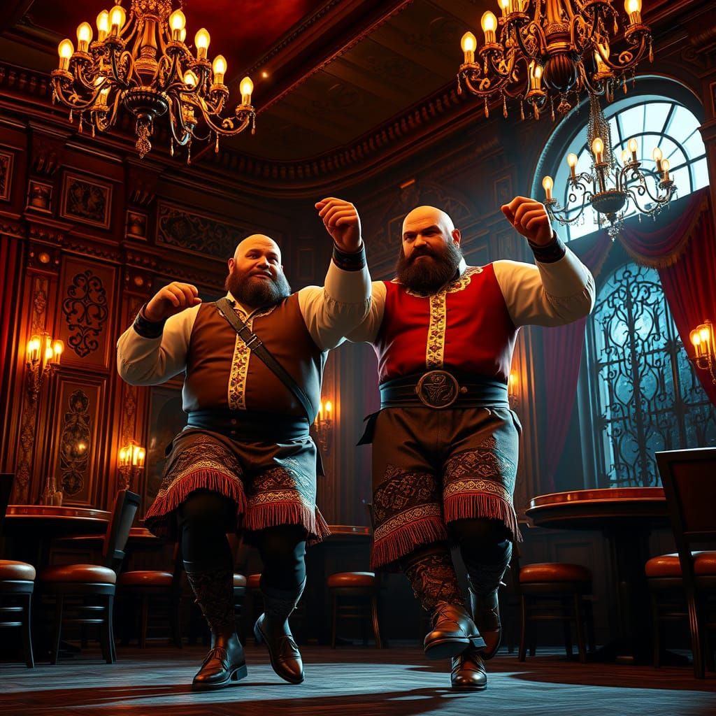 Cossack Dancers in Teatro Bar Elegance