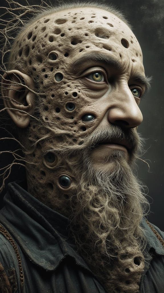 Fractal Faced Man: A Hallucinatory Nightmare