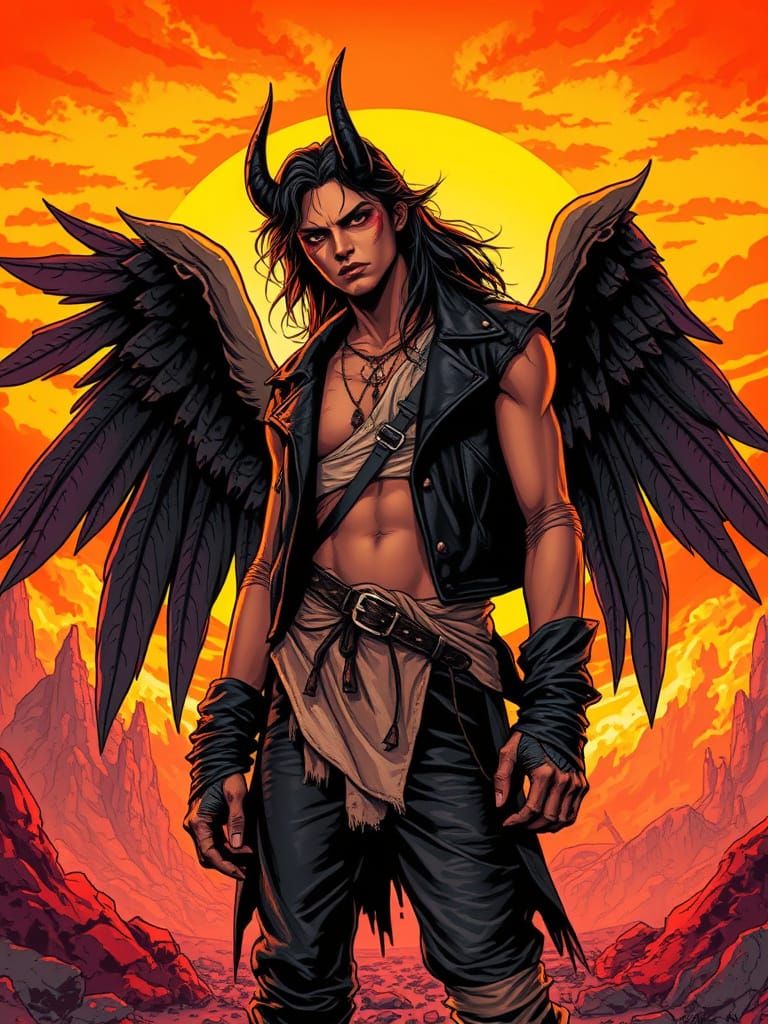 Dark Angel in Fiery Apocalypse