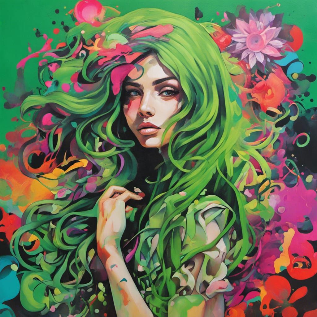 Amalia Sheran Sharm in Wakfu Style Graffiti Art