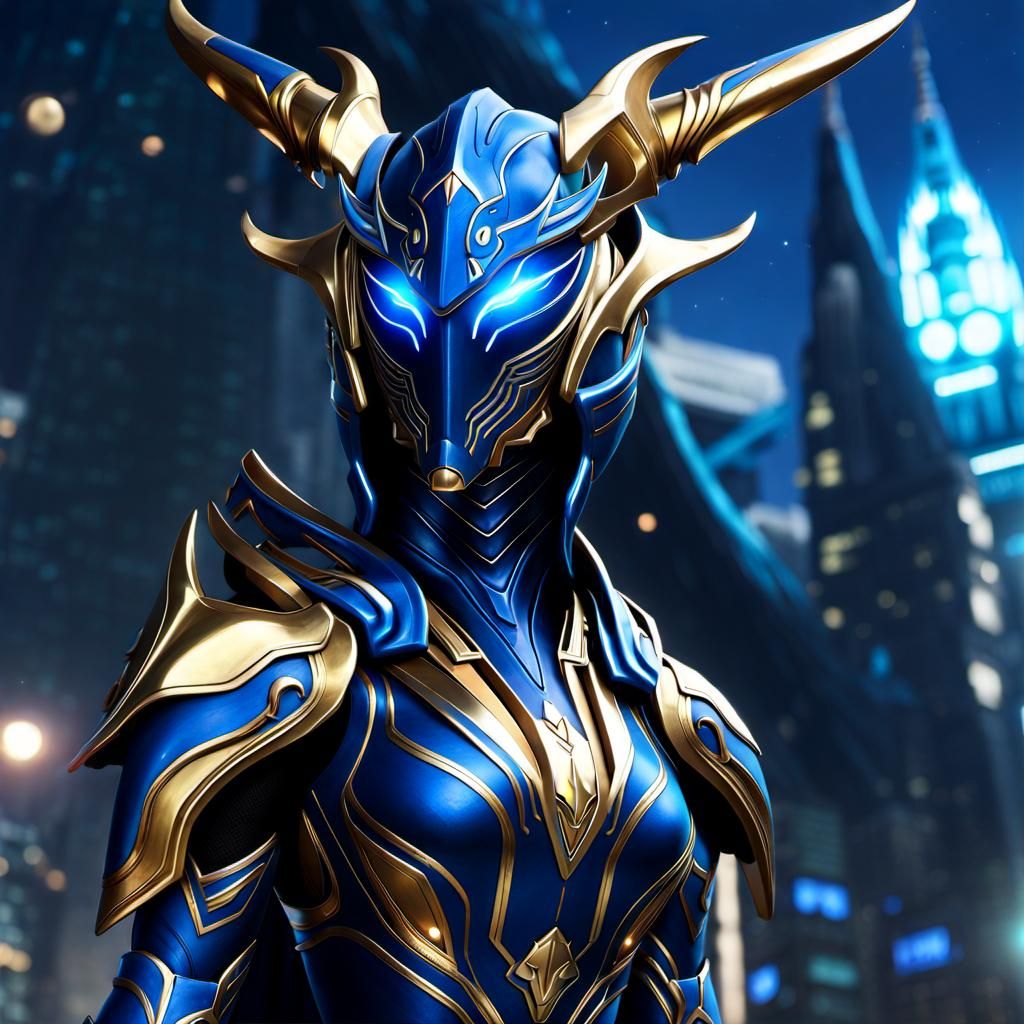 Elegant Mecha Dragon Goddess in Sci-Fi Style