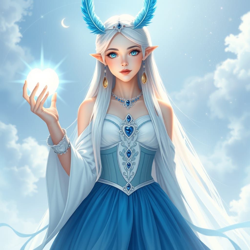 Serene Angelic Healer in Ethereal Light