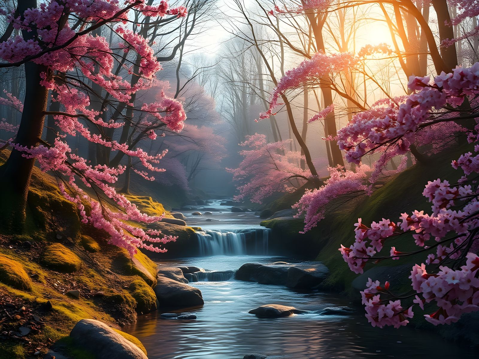 Vibrant Spring Forest Revealed in Hyperrealistic Watercolor ...