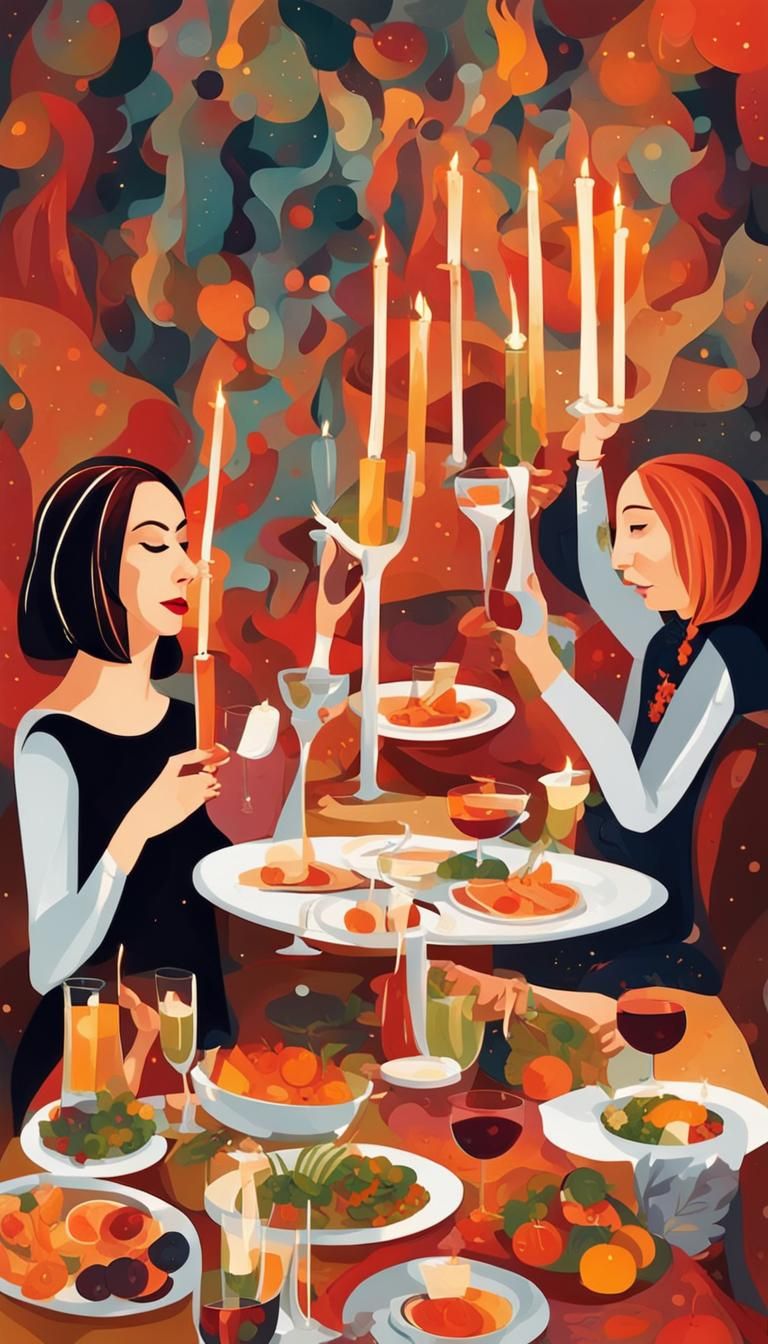 Mother and Daughter's New Year Vegetarian Feast