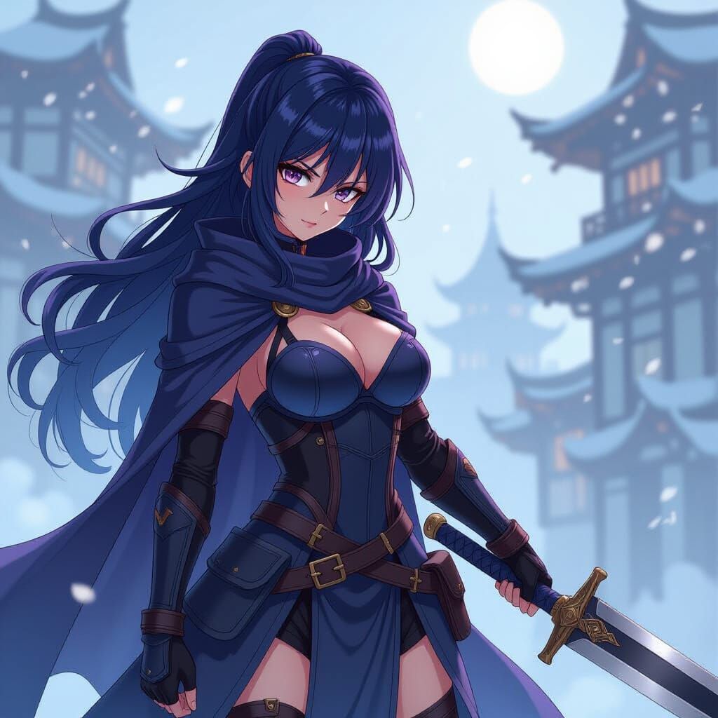 Anime Death Warrior in Studio Trigger Style