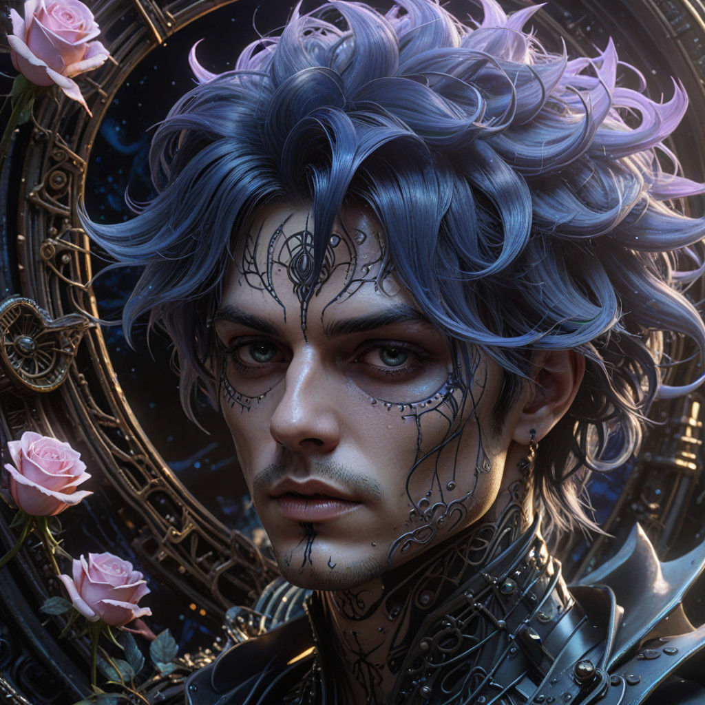 Cyberpunk Gothic Knight in Liminal Space