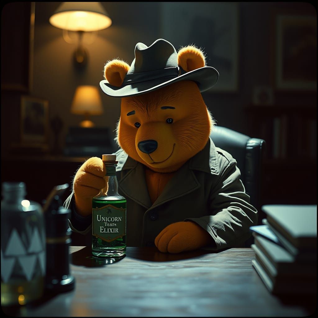 Winnie the Pooh as a Film Noir Detective