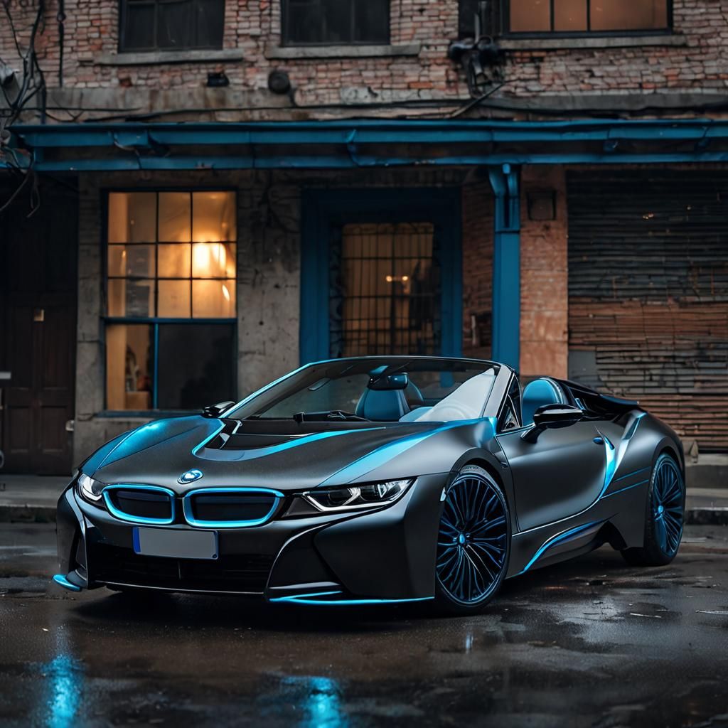 Black and Blue BMW i8 Roadster Techno Design