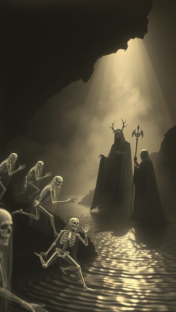 Hades and Persephone Oversee River Styx