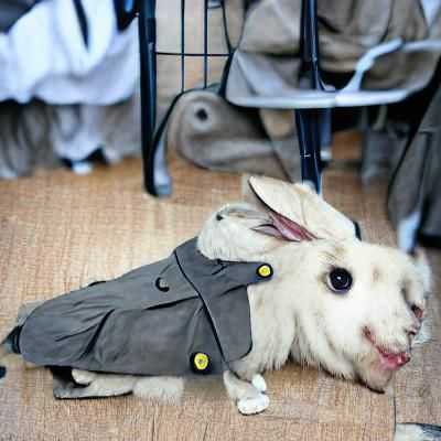 Rabbit in a trench coat