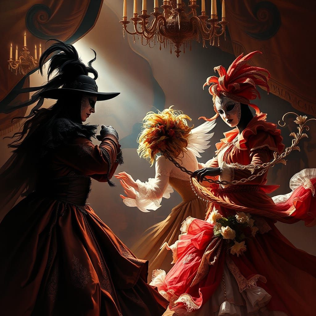 Venice Carnival Masquerade in Baroque Style