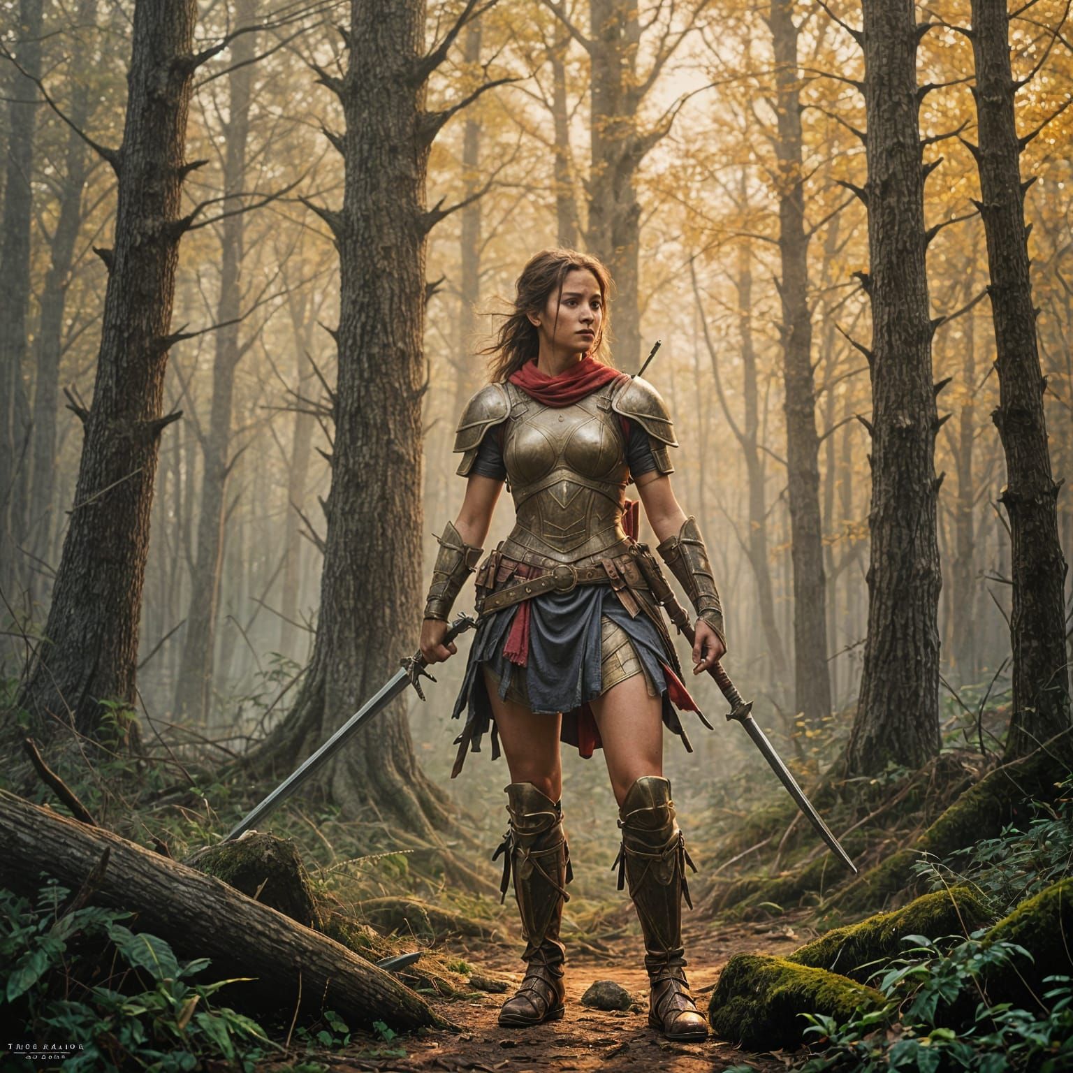 Female Warrior Ready for Battle