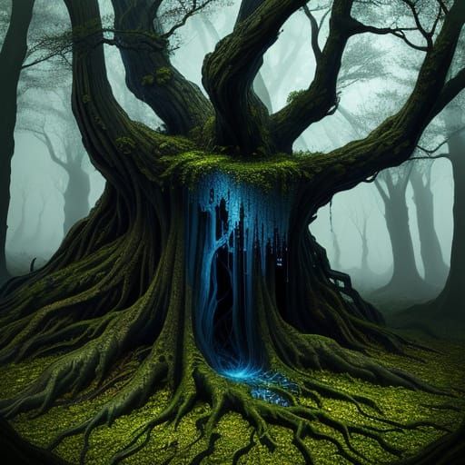 Gnarled Citrine Woodland Monolith