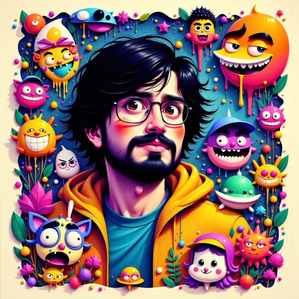 Animator James Quintel in Vibrant Comic Art Style