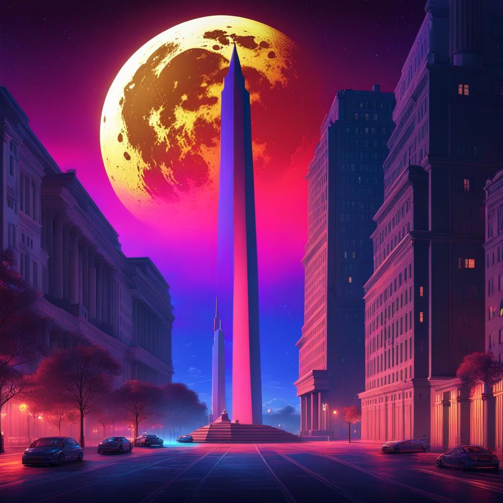 Futuristic Washington DC in Constructivist Style