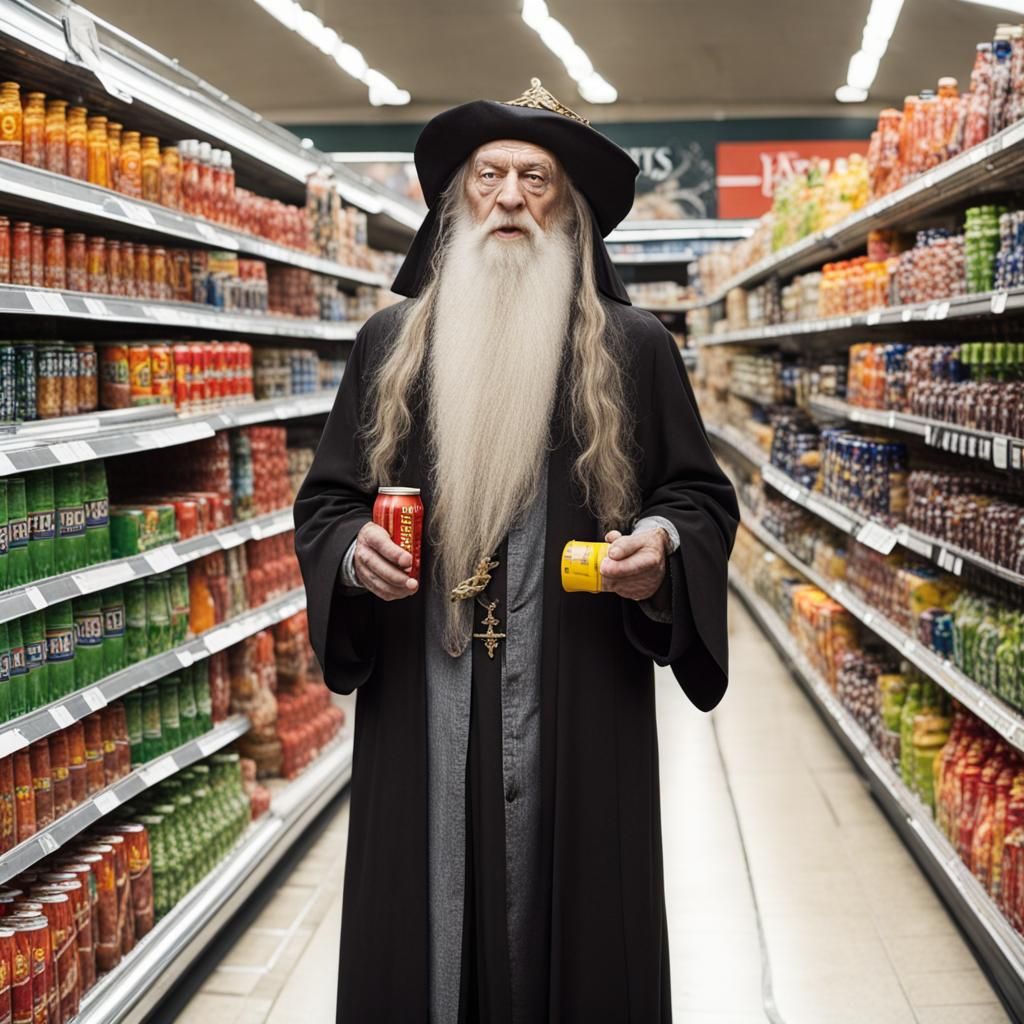 Dumbledore's Supermarket Run with Energy Drink