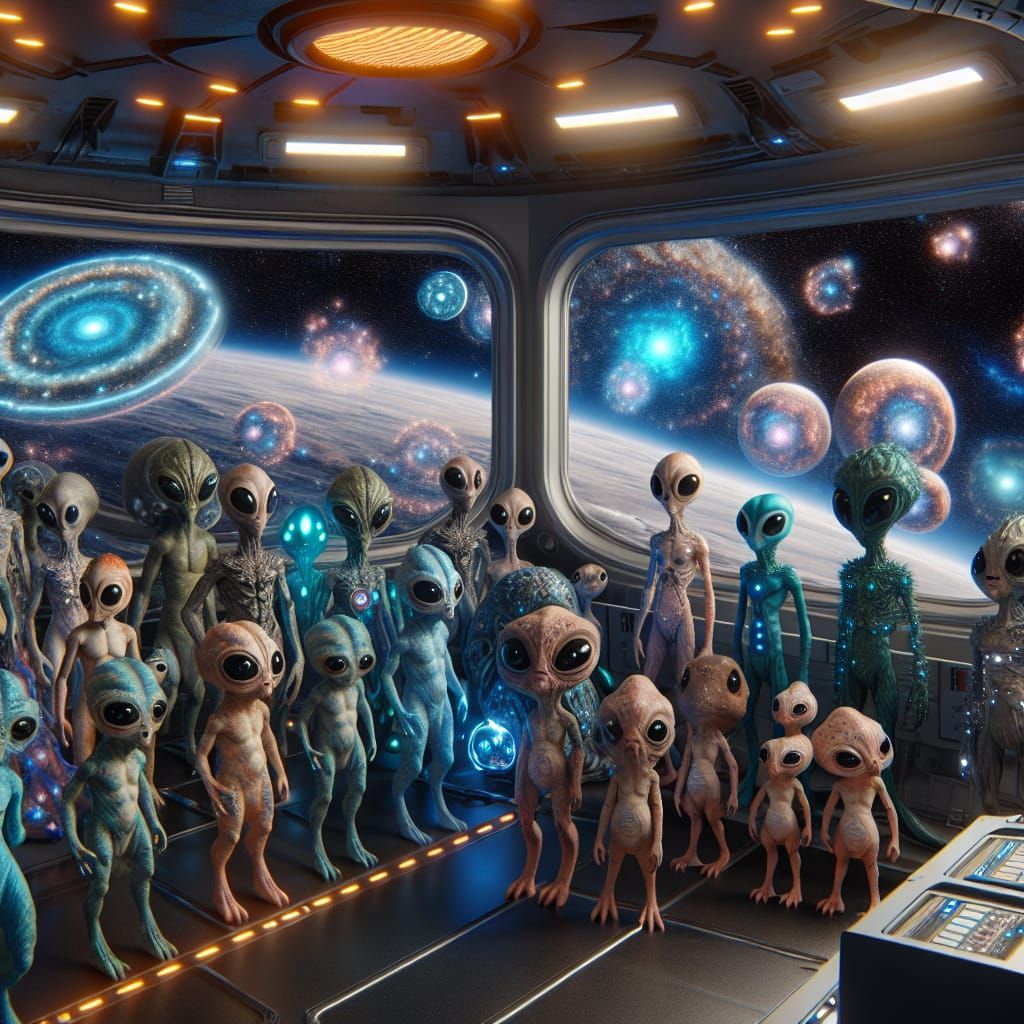 Alien Lifeforms Pose in Space, Captured in a Distant Galaxy