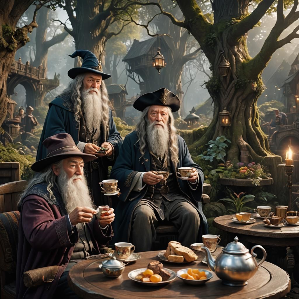 Picard's Holodeck Tea Party: A Fantasy Concept Art