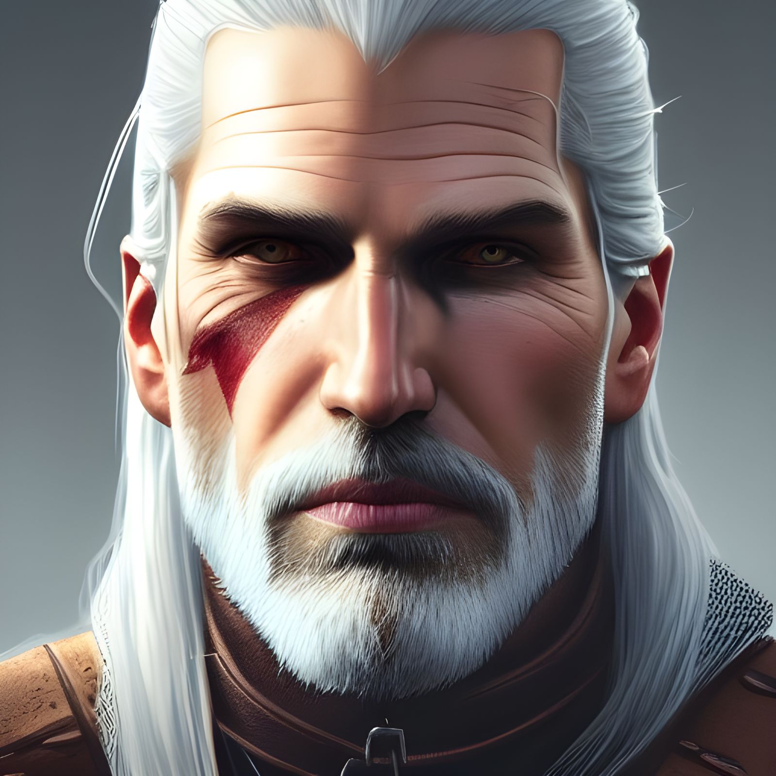Detailed Portrait of Geralt of Rivia