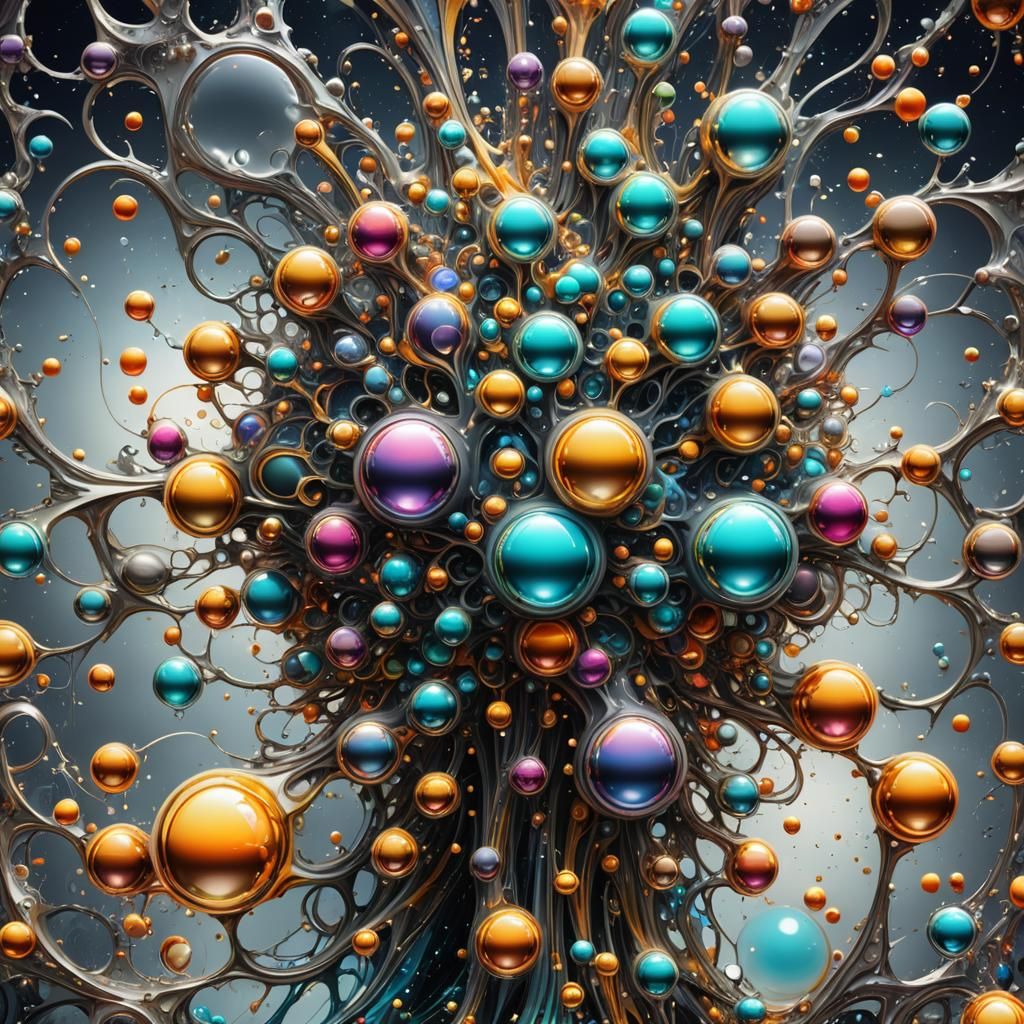 Fractal Galaxies in Ornate Bubbles: Graffiti Art