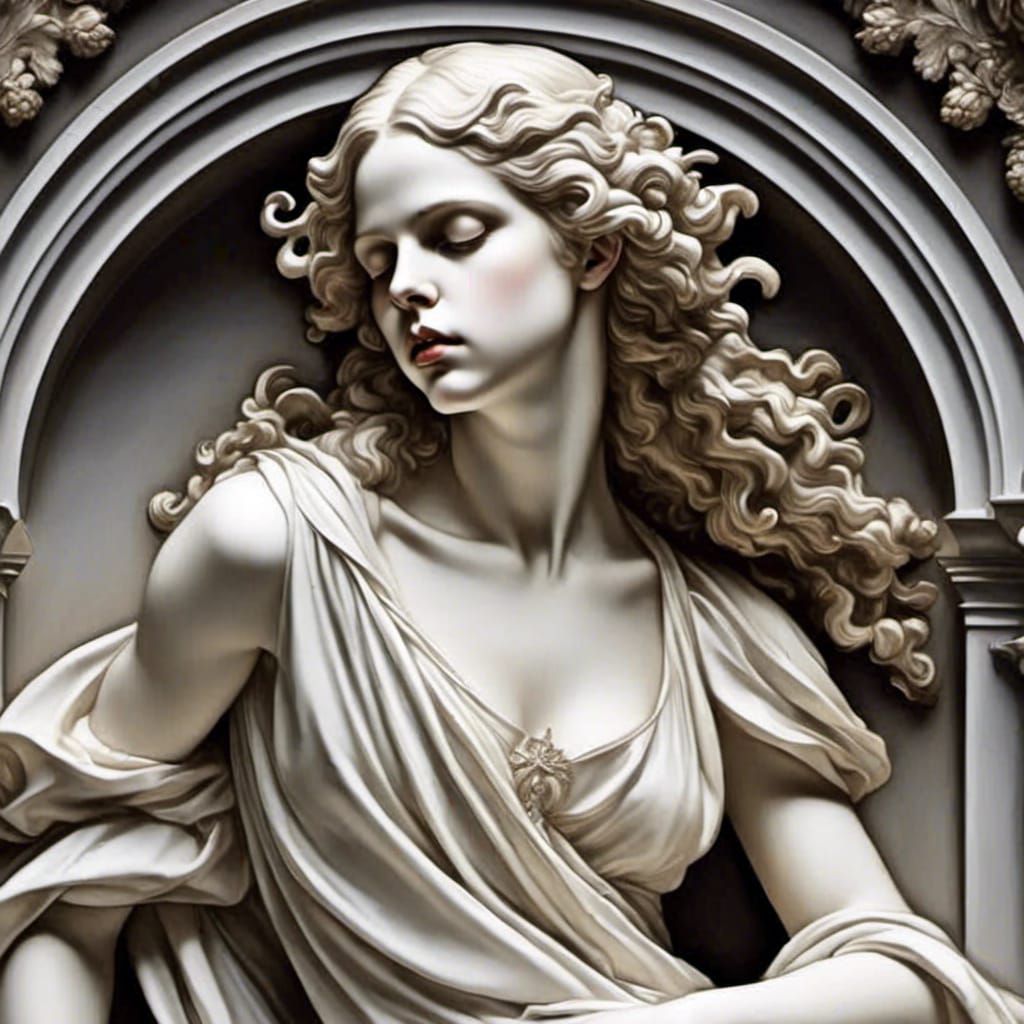 Distressed Figure in Surrealist Bohemian Style