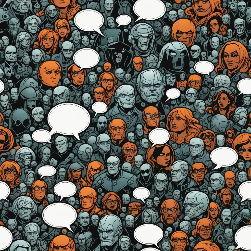 Two-Tone Speech Bubble in Comic Book Art