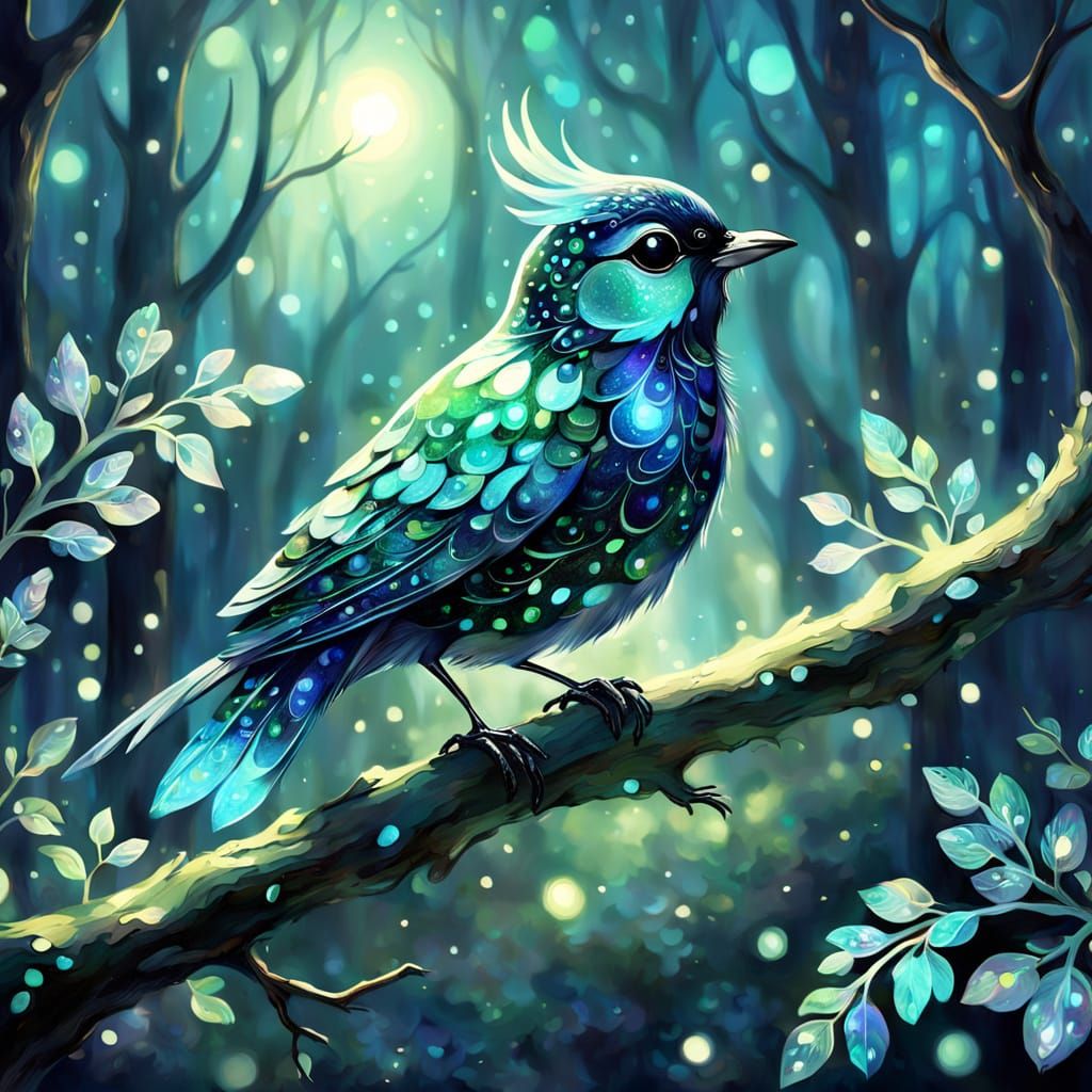 Oiseau de la forêt enchnaté