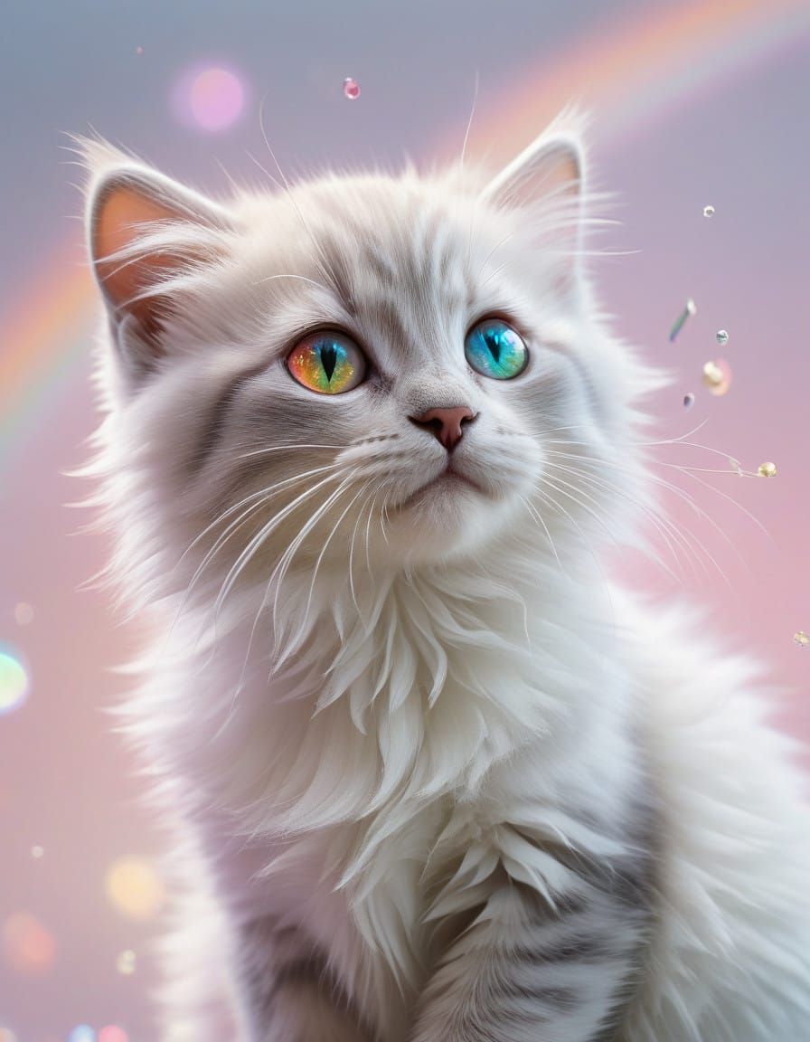 Rainbow Eyes Kitty